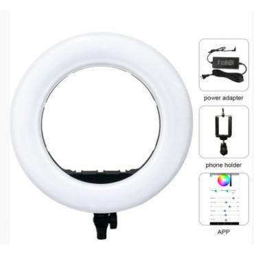 Кольцевая лампа OK LED RING AX 480 D 240 LED двухцветная управление с телефона фото 4